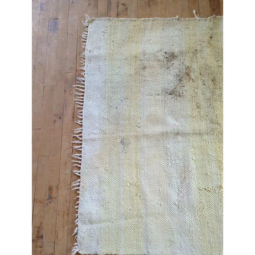 Antique Imported Swedish Hand Made Rag Rug Runner‎ (48